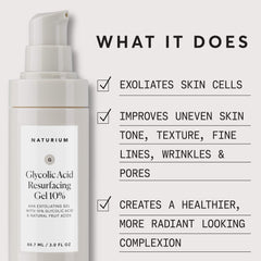 Texture gel exfoliant de Naturium – application sur visage.