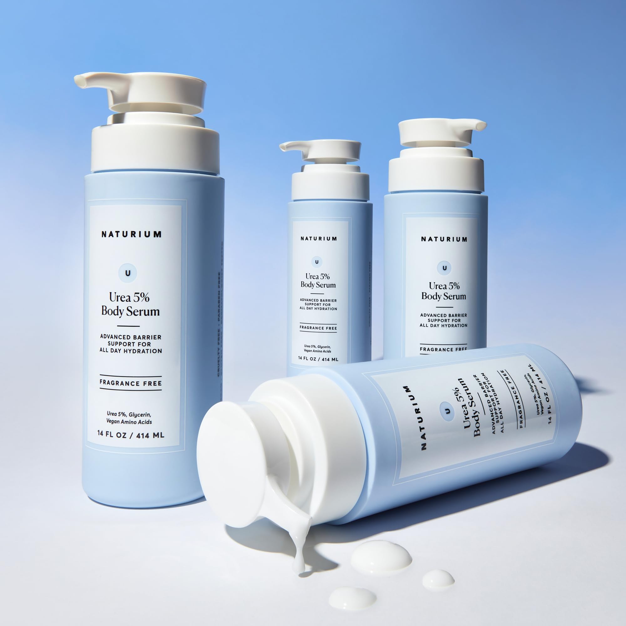 Naturium Urea 5% Serum Corps — peau douce après absorption rapide et hydratation durable.