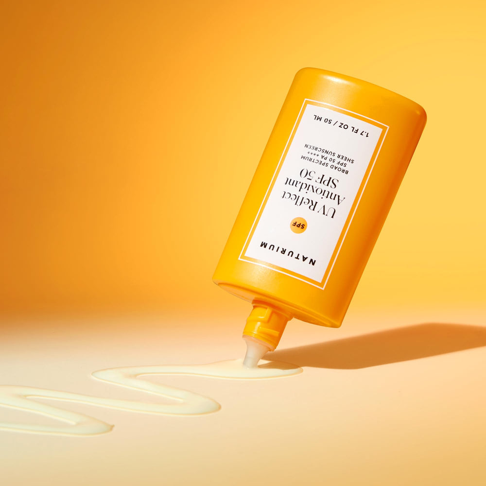Naturium UV Reflect application quotidienne avant soins sous maquillage.