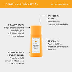 Naturium UV Reflect contenant Squalene et actif nourrissant pour peau hydratée.
