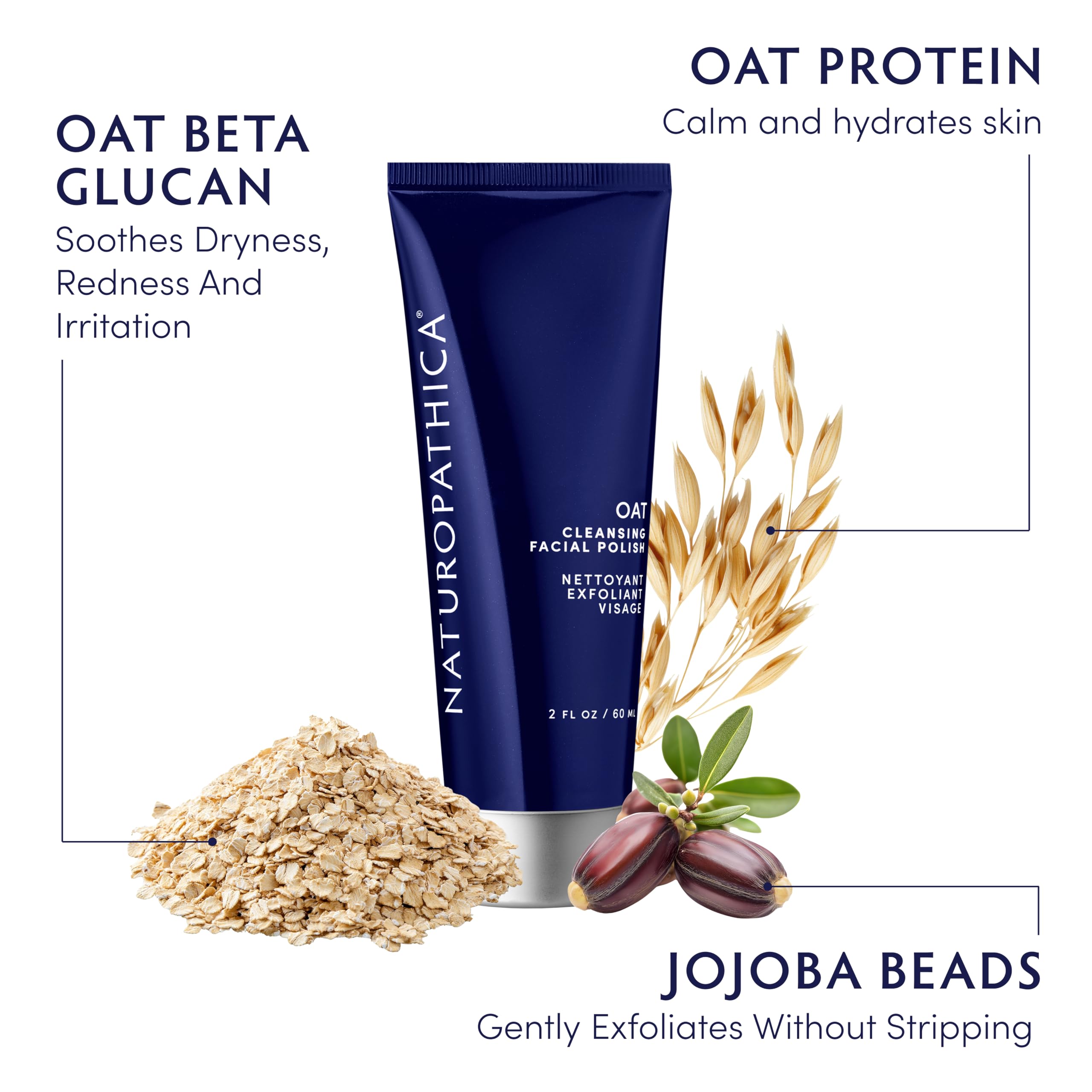 Billes de jojoba Naturopathica : exfoliation douce et respect du film cutané.