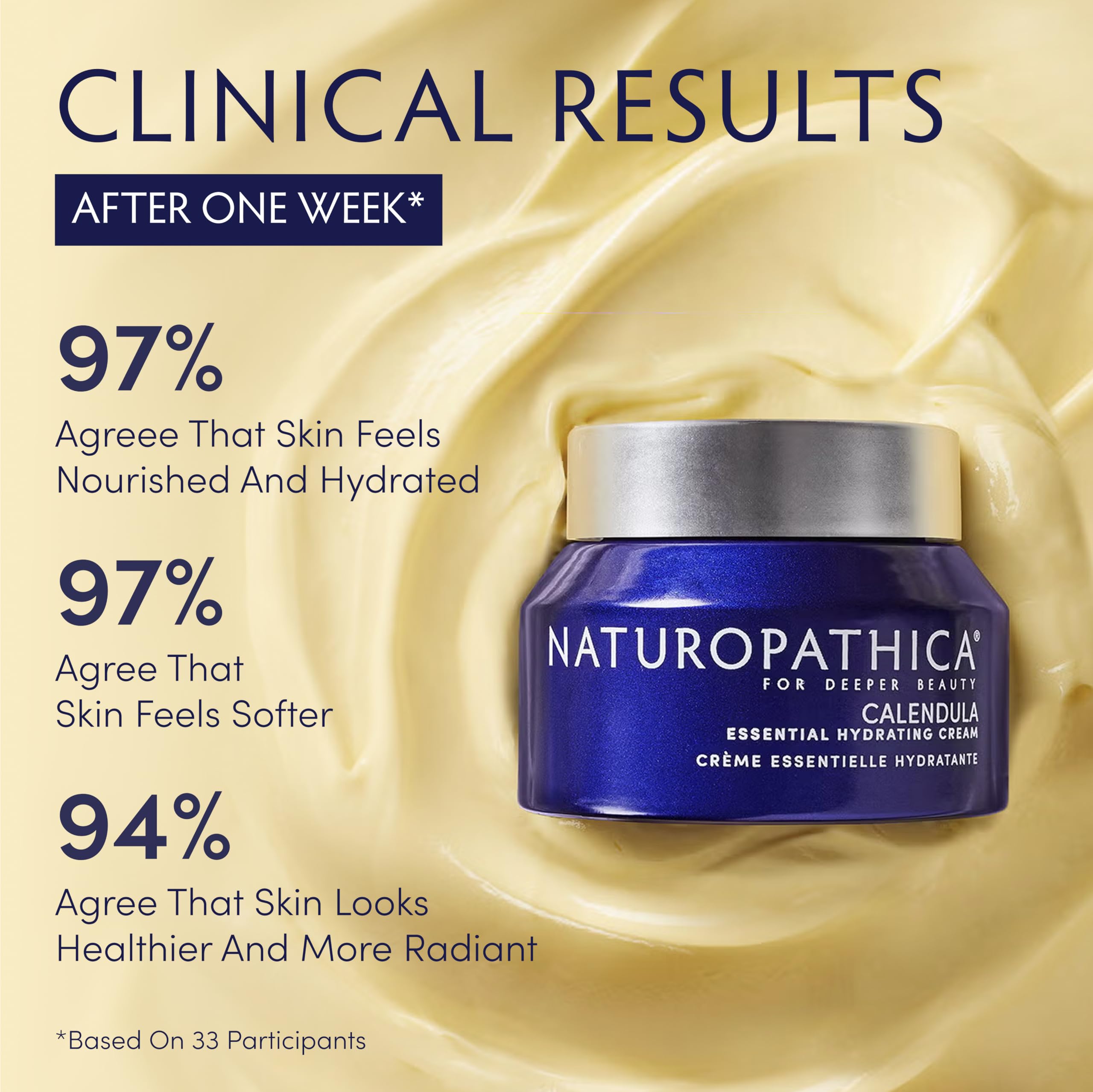 Texture riche de la crème Calendula pour une hydratation durable.