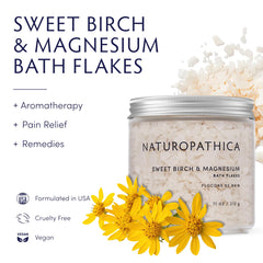 Flocons bain Naturopathica, parfum Sweet Birch, apaisement