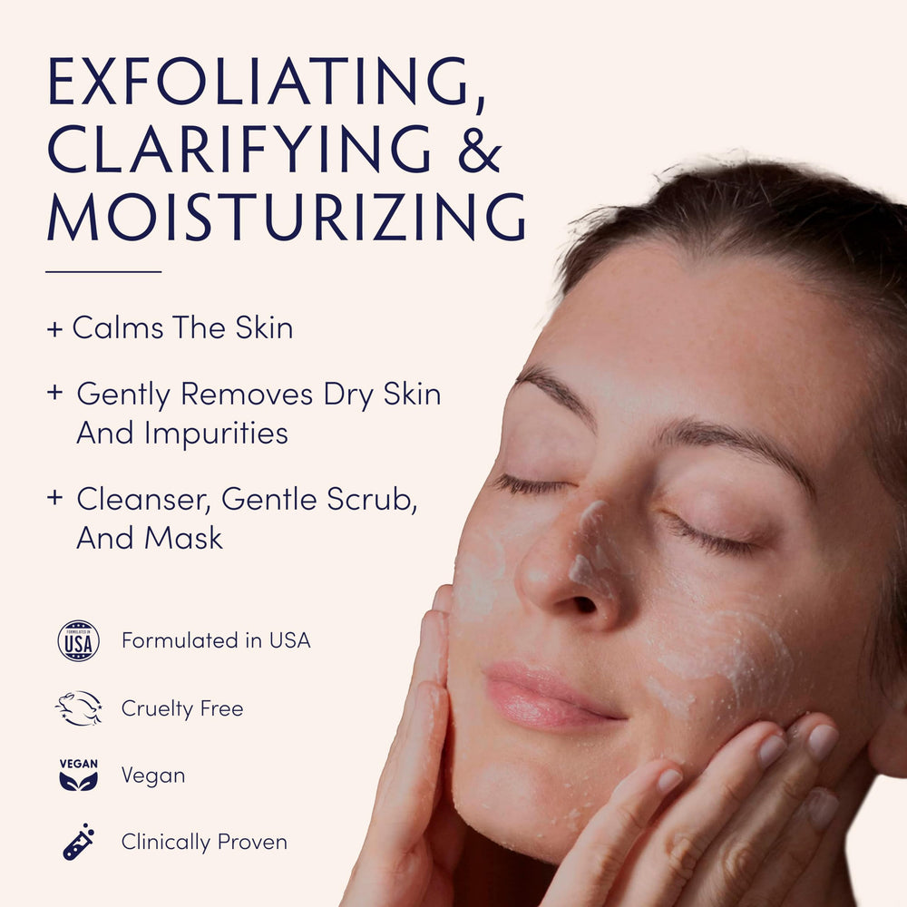 Naturopathica gommage-visage grains de jojoba pour exfolier en douceur et révéler peau lumineuse.