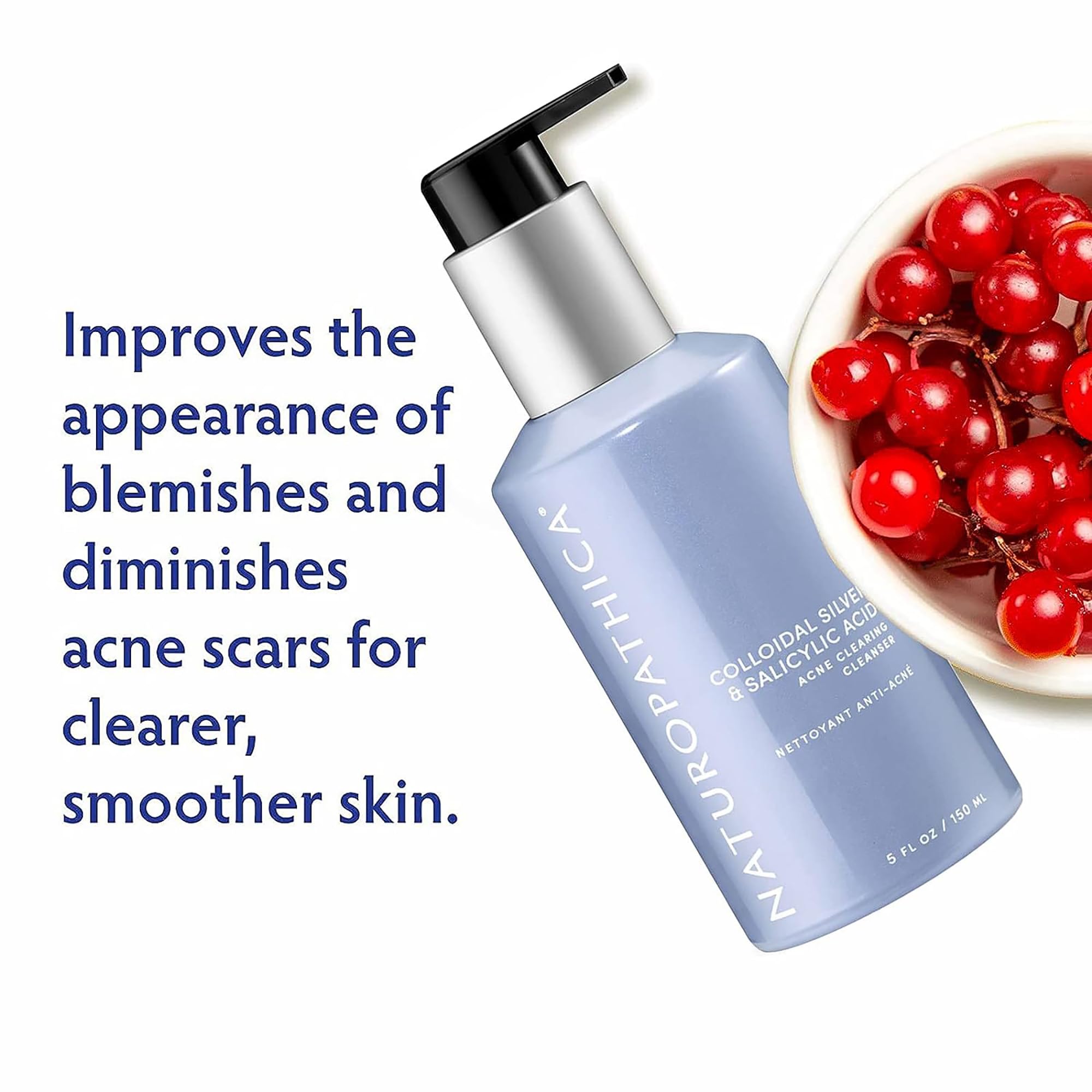 Naturopathica nettoyant clarifiant, texture-mousse douce, sensation rafraîchissante lors du lavage.