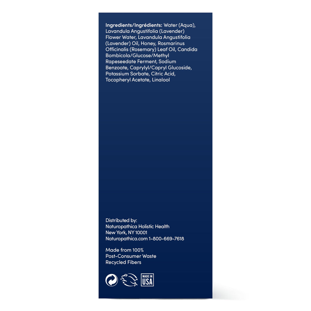 Naturopathica usage quotidien spray visage pour hydratation et apaisement.