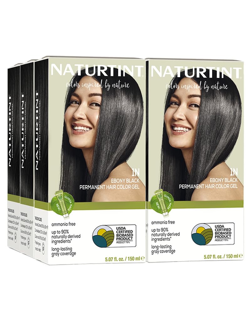 Naturtint 1N Noir Ebene: bouteille et emballage, couleur naturelle prête à transformer votre apparence.