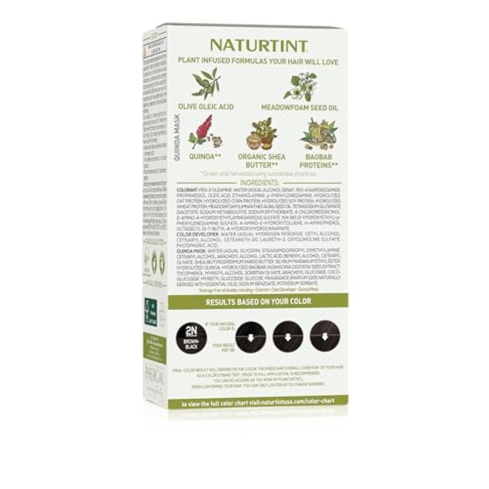 Naturtint 2N Brun Noir bouteille crème colorante: texture onctueuse et diffusion uniforme