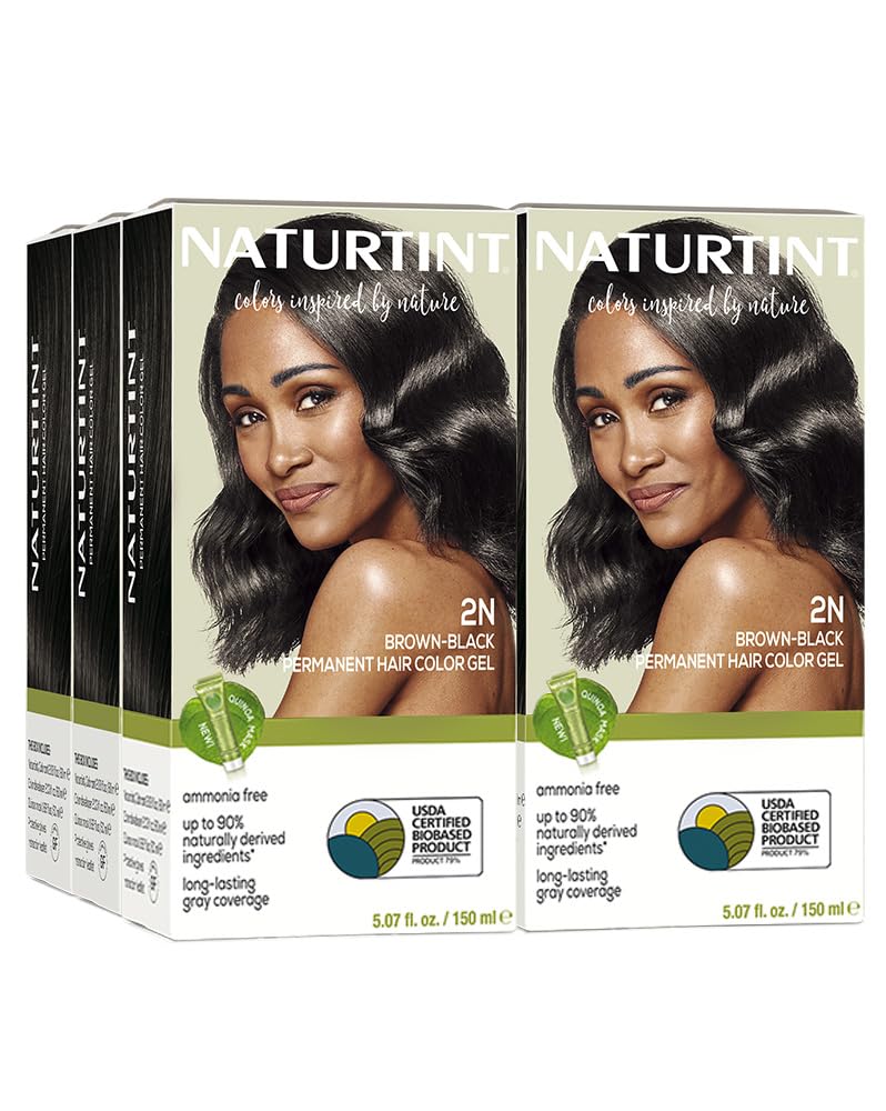 Naturtint 2N brun noir appliquee – application facile a domicile pour couleur durable