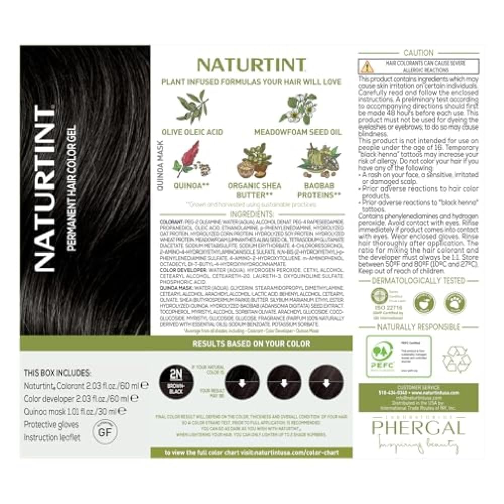 Naturtint 2N Brun Noir échantillon teinte: aperçu rapide de la couleur
