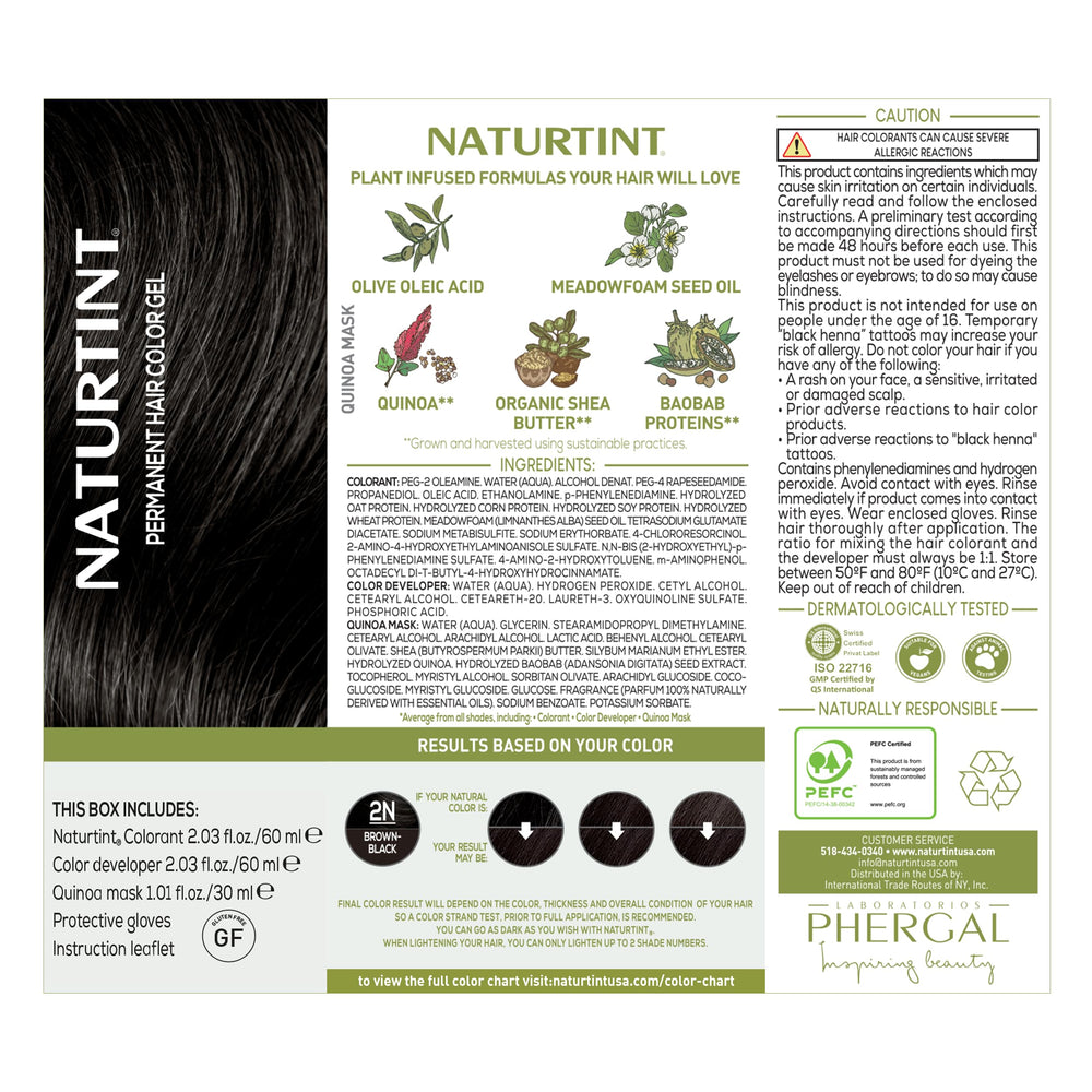 Naturtint 2N brun noir – vegan et sans cruauté animale