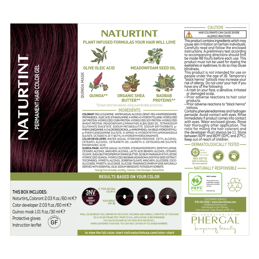 Naturtint 3NV Radiant Red – Résultat longue durée et éclat naturel.