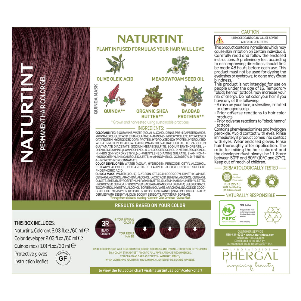 Temps de pose maîtrisé avec Naturtint 3R Cerise Noire pour un rendu uniforme.