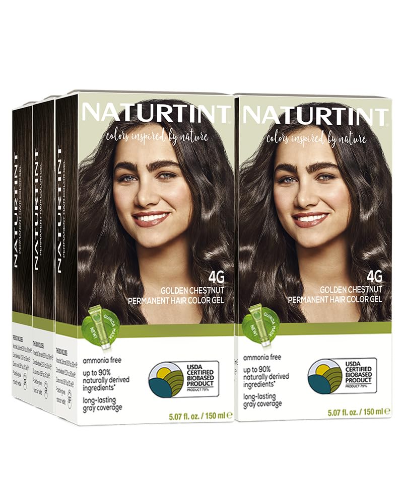 Naturtint 4G Châtain Doré – Bouteille montrant la couleur naturelle durable.