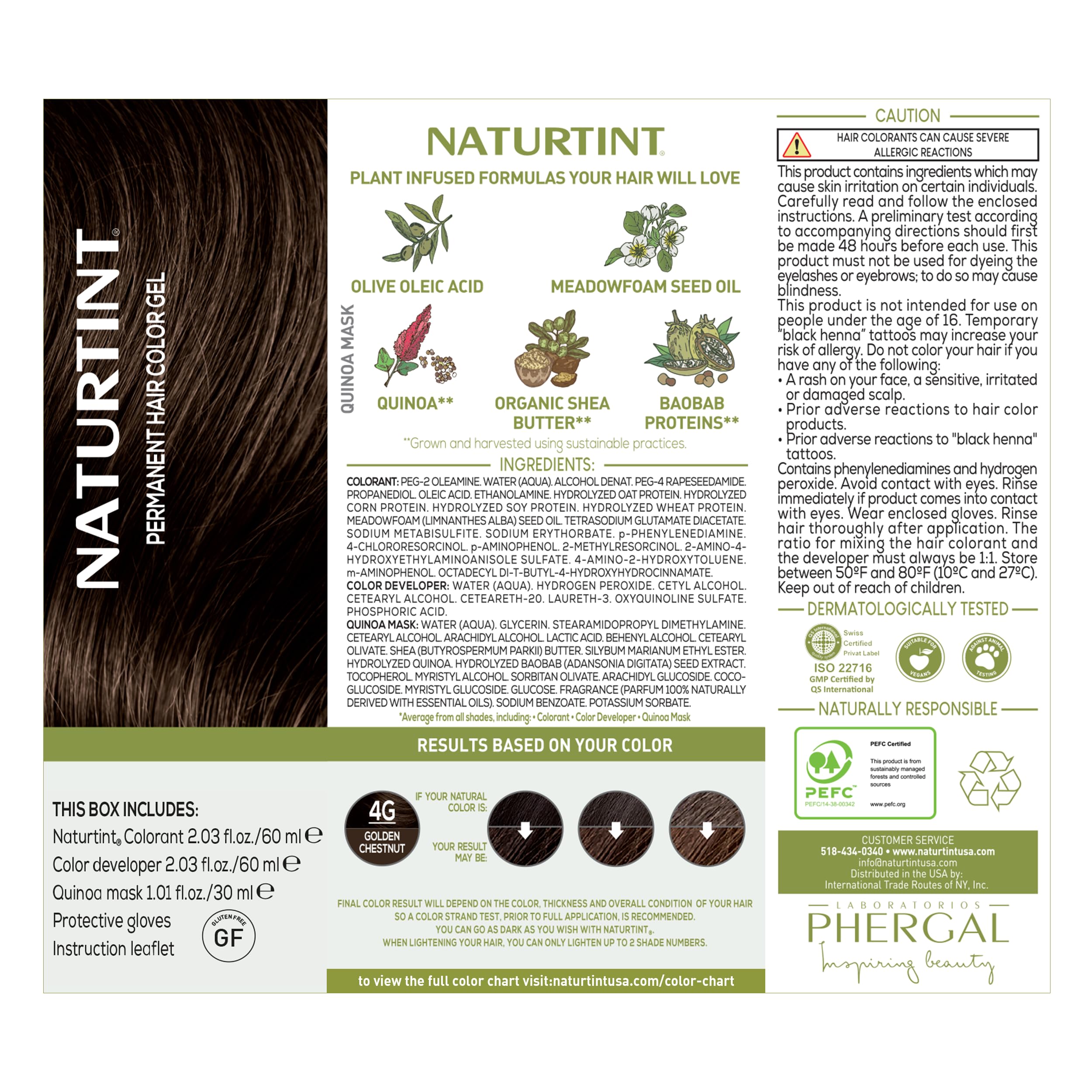 Emballage Naturtint 4G Châtain Doré – emballage pratique et adaptable.