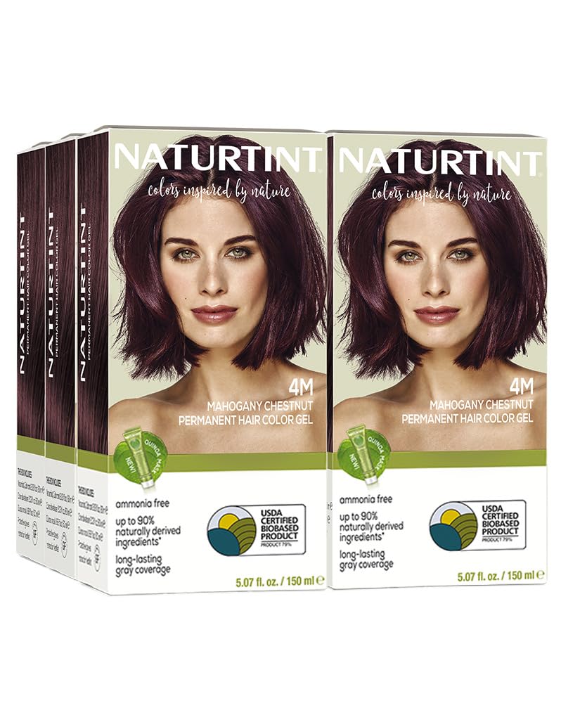 Naturtint 4M Acajou-Châtaignier couleur durable affichée en bouteille
