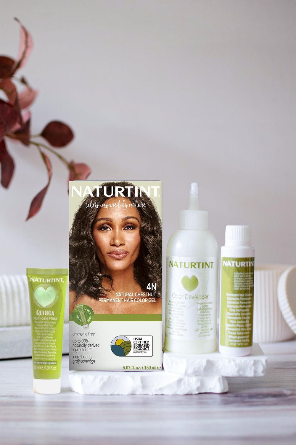 Naturtint 4N chestnut - application à domicile facile et propre