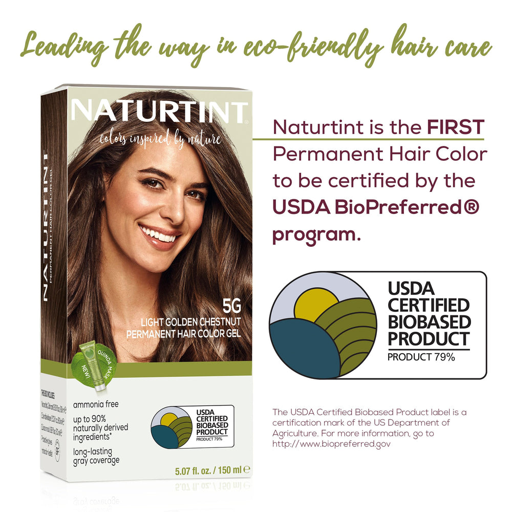 Naturtint 5G couleur châtain doré après coloration – cheveux lumineux