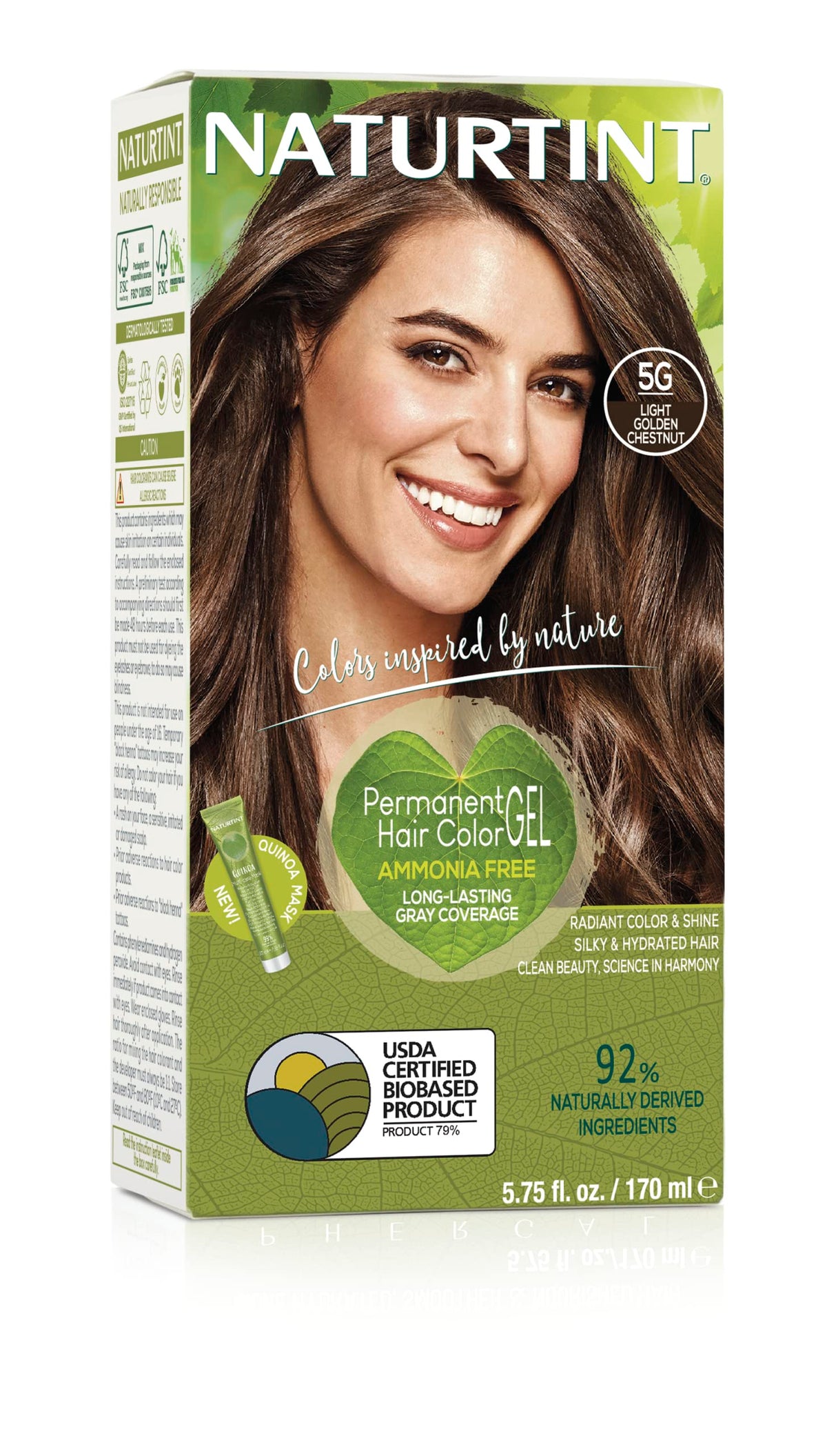 Naturtint 5G teinte or doré pour cheveux, éclat durable et naturel