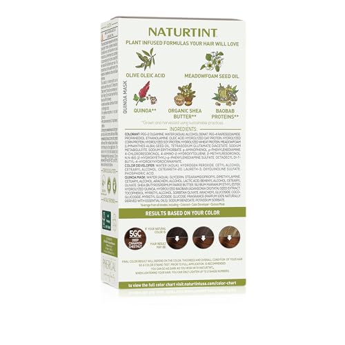 Naturtint 5GC Emballage et étiquettes claires avec conseils d'utilisation.