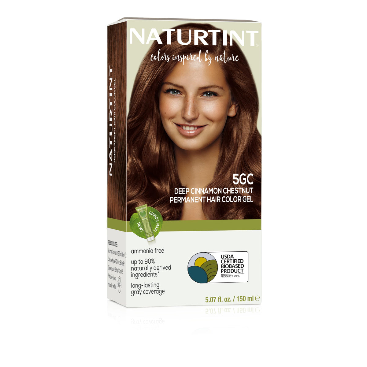 Naturtint 5GC Cannelle-Châtaigne - Bouteille, teint naturel et couverture durable.