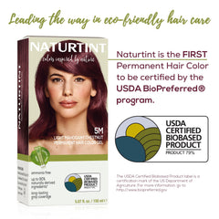 Naturtint 5M: formule vegan et cruelty-free respectant les cheveux.