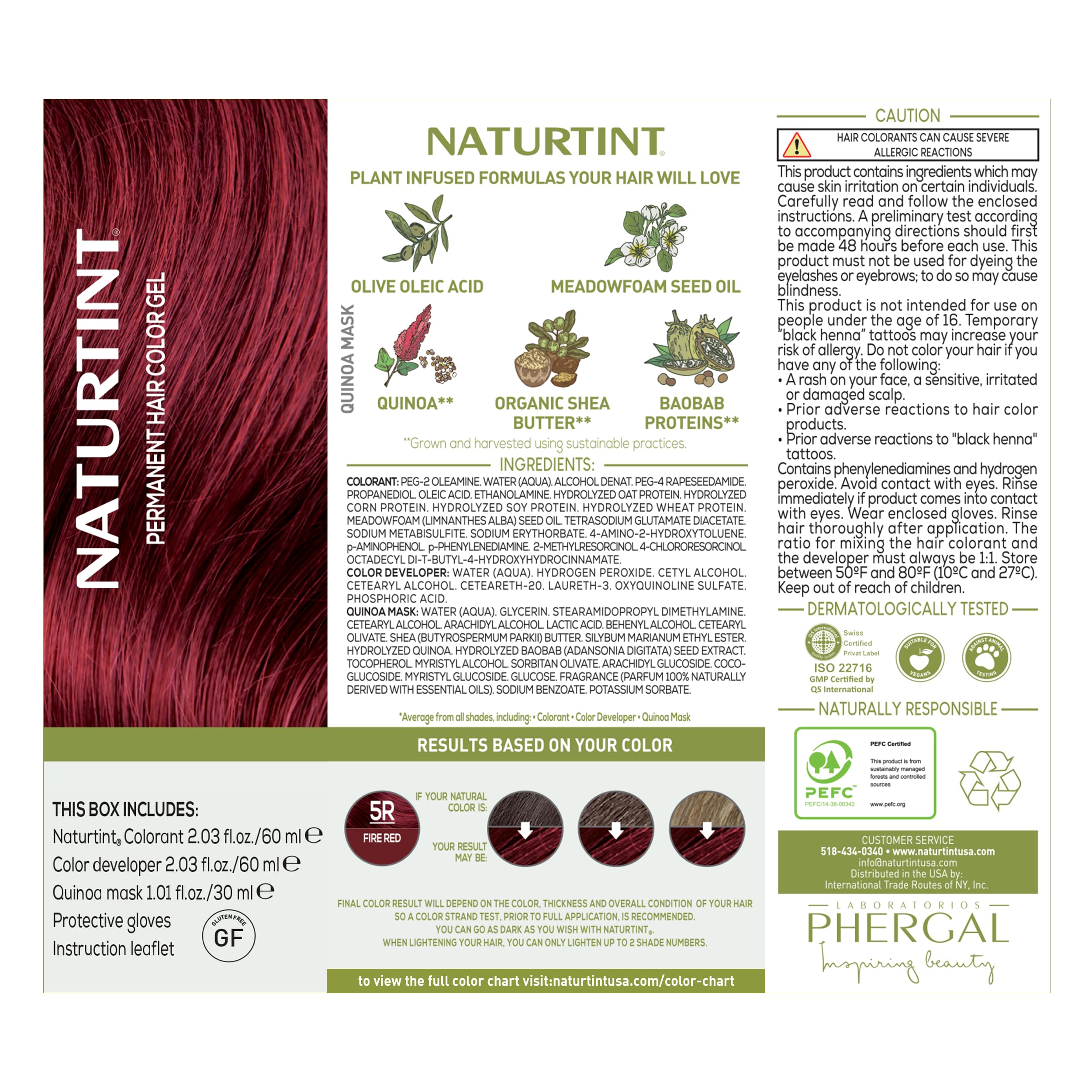 Naturtint 5R Fire Red – brillance durable sur les longueurs et les pointes