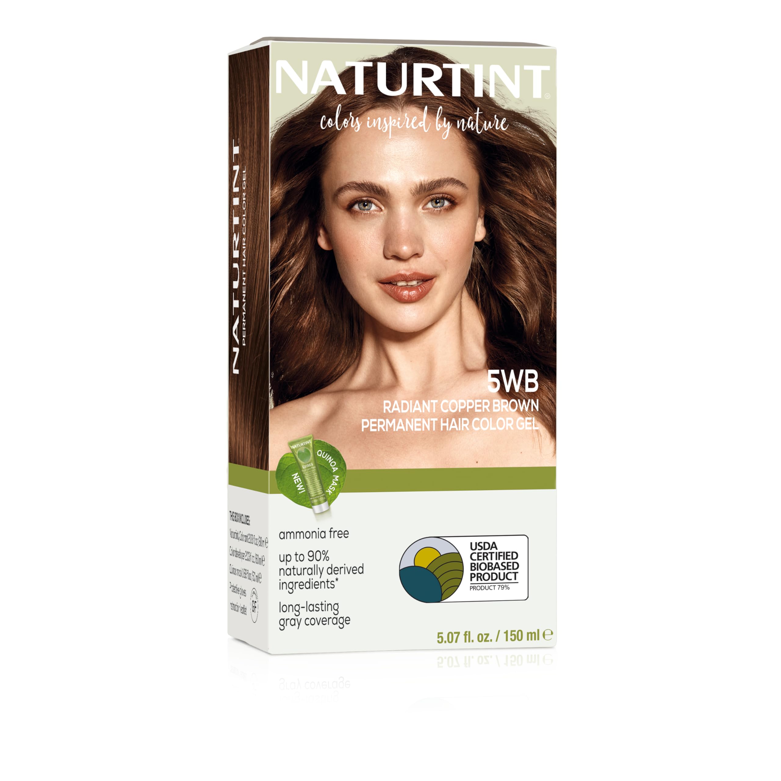 Naturtint 5WB Radiant Copper Brown - bouteille: couleur permanente sans ammoniaque, cheveux en bonne santé.
