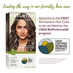 Naturtint 6A Blond Foncé Ash — résultat cheveux éclatants et naturels avec reflets cendrés