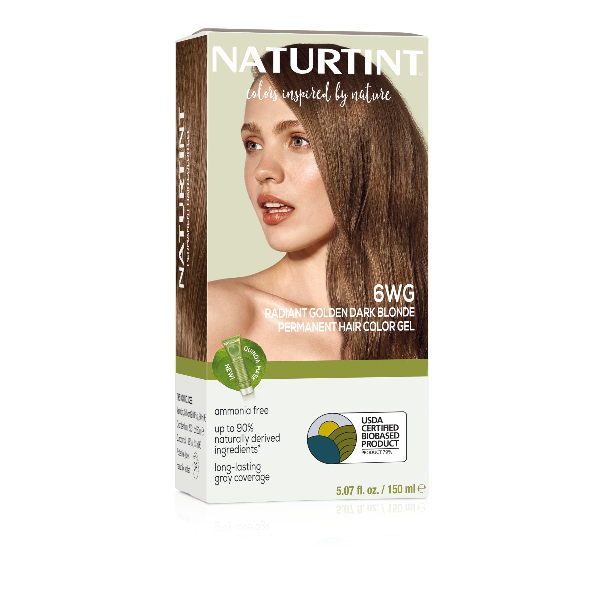 Naturtint 6WG - bouteille colorante révélant la teinte dorée naturelle.