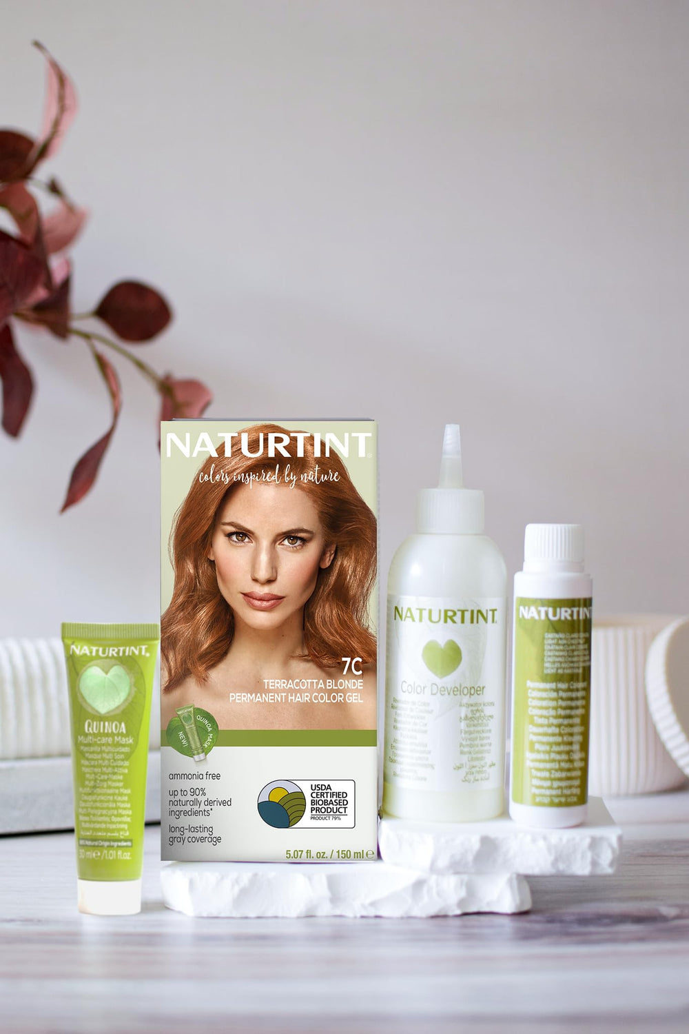 Naturtint 7C Terracotta Blonde, application maison simple et propre.