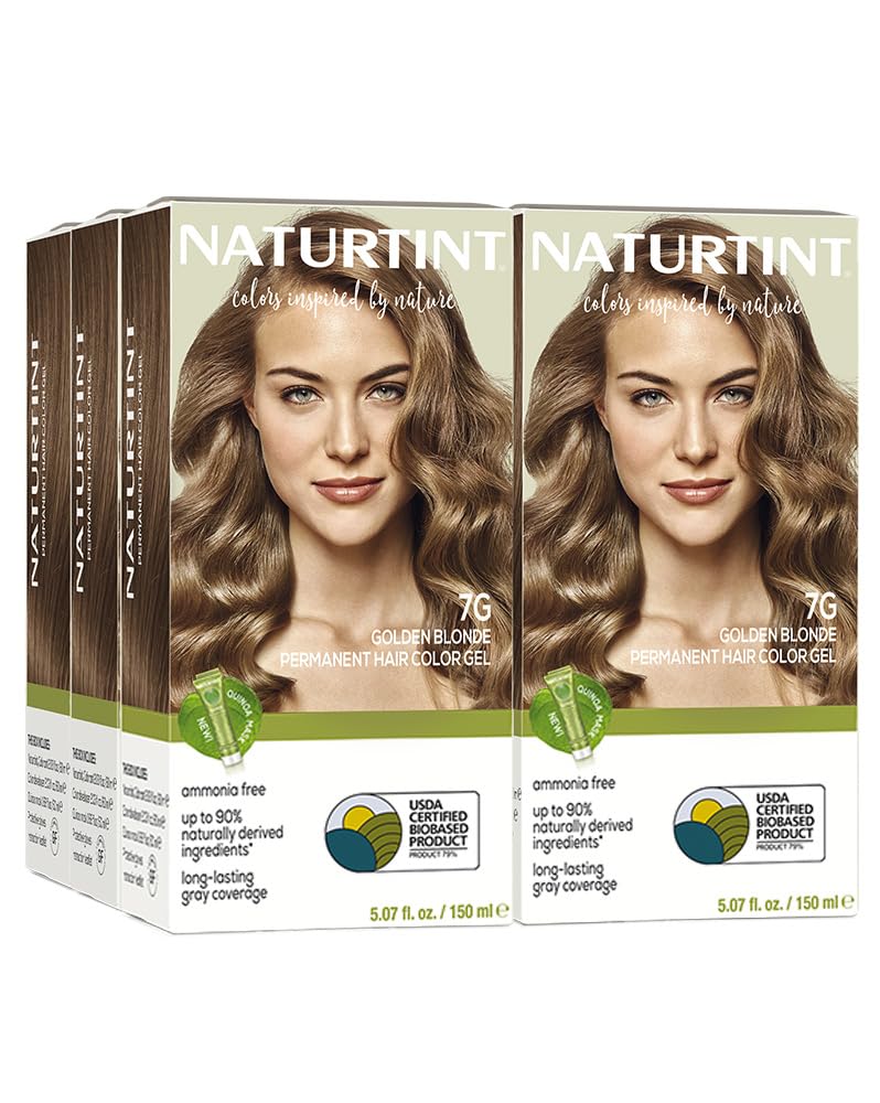 Naturtint 7G Blond Doré — emballage pratique et recyclable pour coloration à domicile.