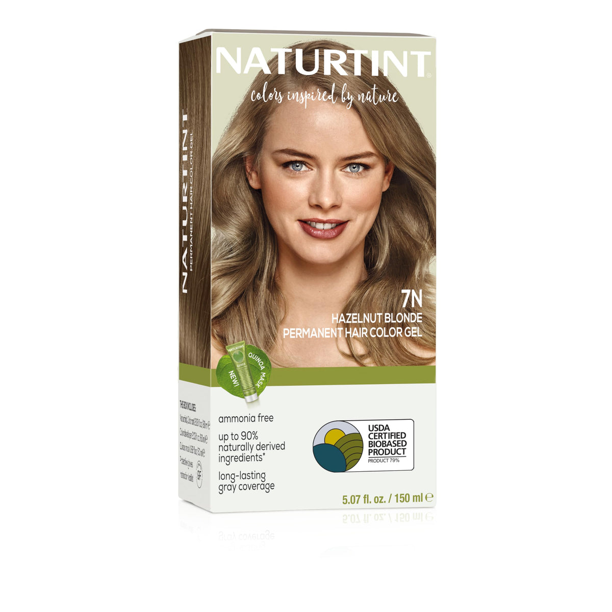 Naturtint 7N Noisette Blond, couleur durable sans ammoniaque pour cheveux en bonne santé.