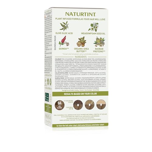 Naturtint 8A Blond Cendré texture crème assure une application fluide.
