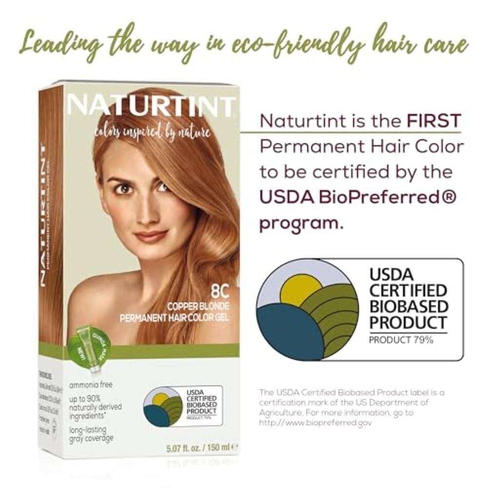 Naturtint 8C Cuivre Blond échantillon couleur: nuancier précis