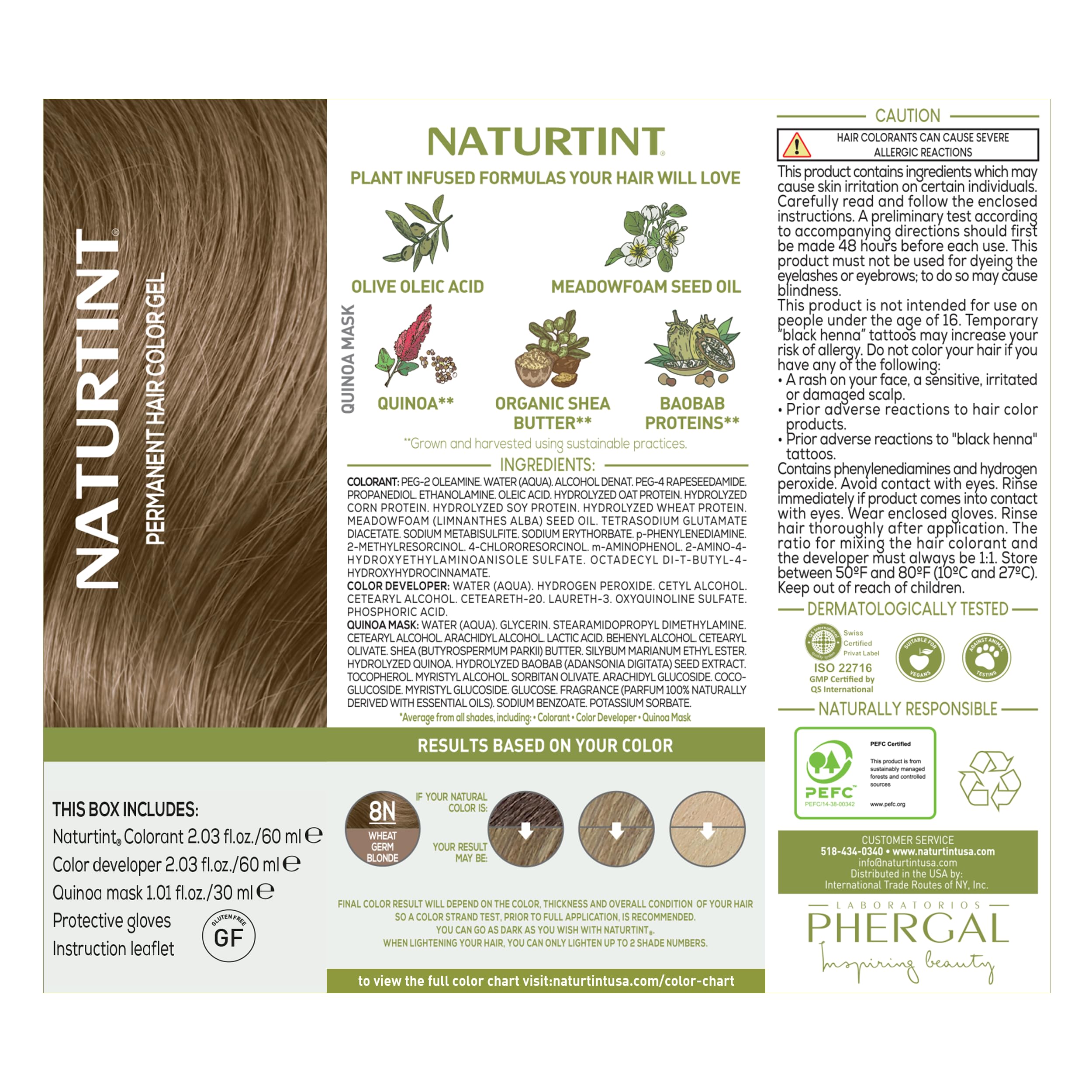 Naturtint 8N – résultat couleur visible et couverture grise durable.