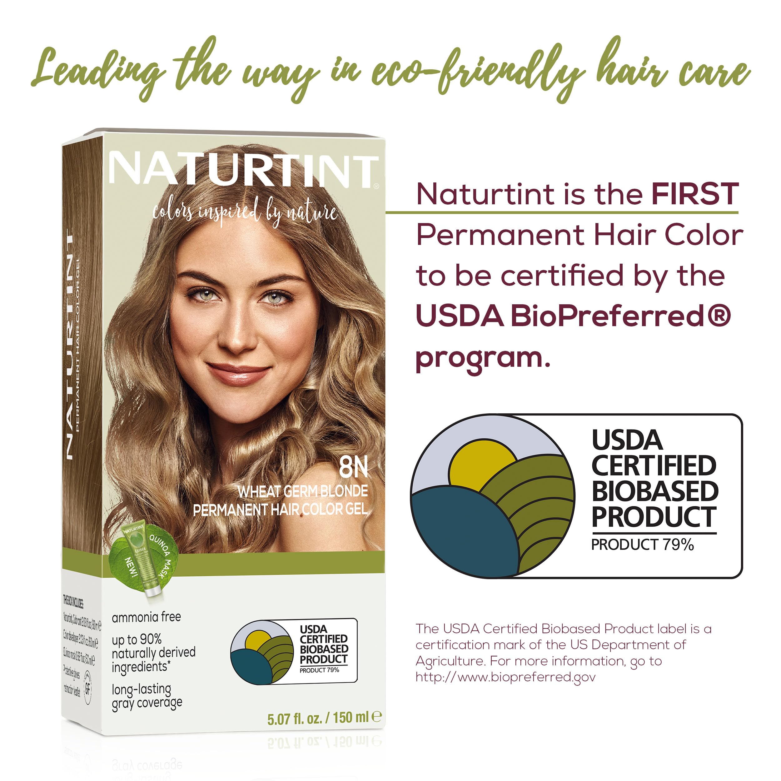 Naturtint 8N ingrédients végétaux — nourrissant et respectueux de vos cheveux.