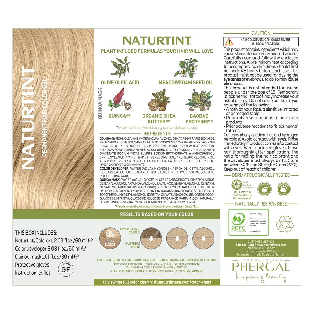 Naturtint 9N Honey Blonde – résultat blond naturel et durable sur cheveux gris