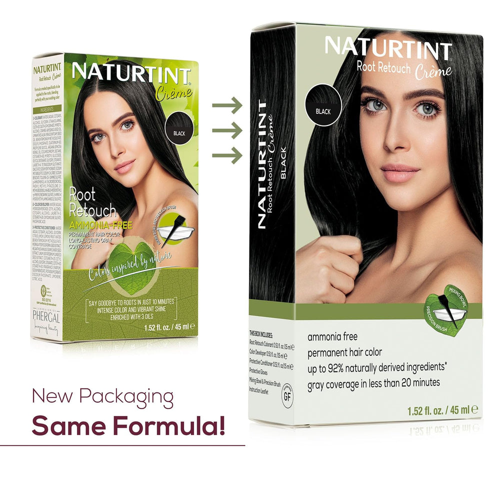 Naturtint Retouche Racines Noires Crème – applicateur précis pour un raccordement net avec les longueurs