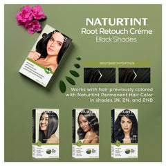 Naturtint Retouche Racines Noires Crème – mélange facile et rapide en moins de 20 minutes
