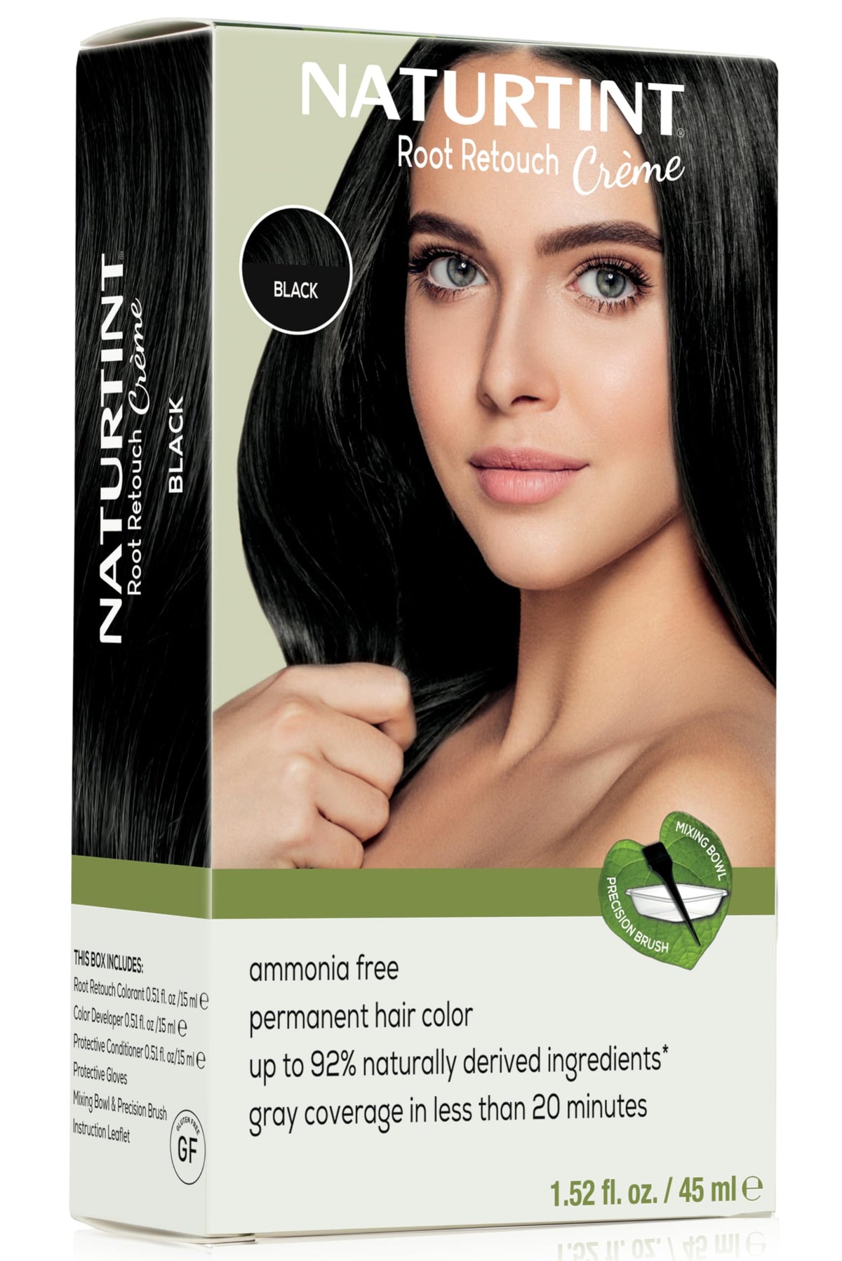 Naturtint Retouche Racines Noires Crème – flacon prêt à l’emploi pour couvrir les racines sans odeur