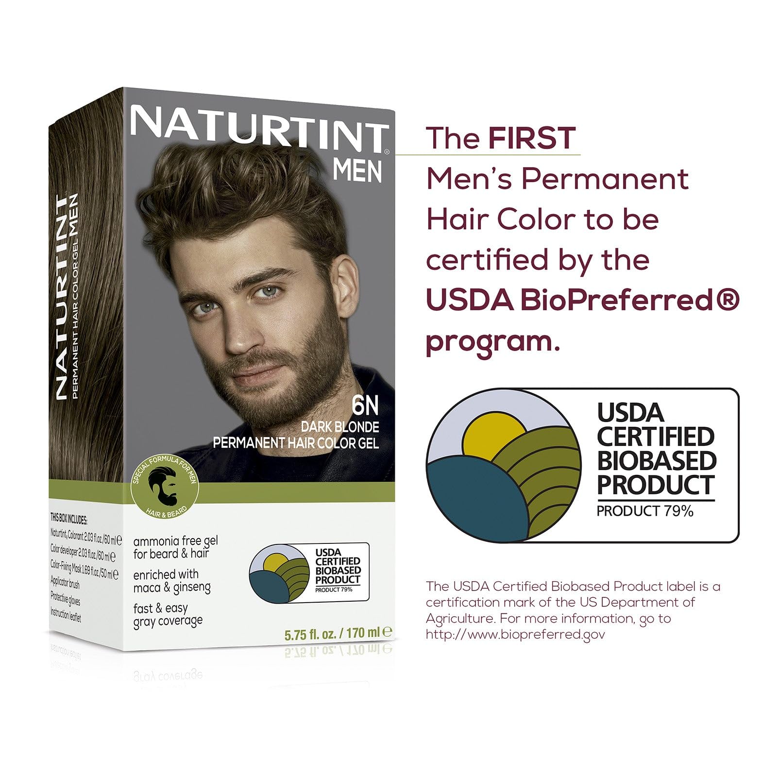 Naturtint coloration hommes 6N — Produit cruelty-free et vegan pour un choix éthique.