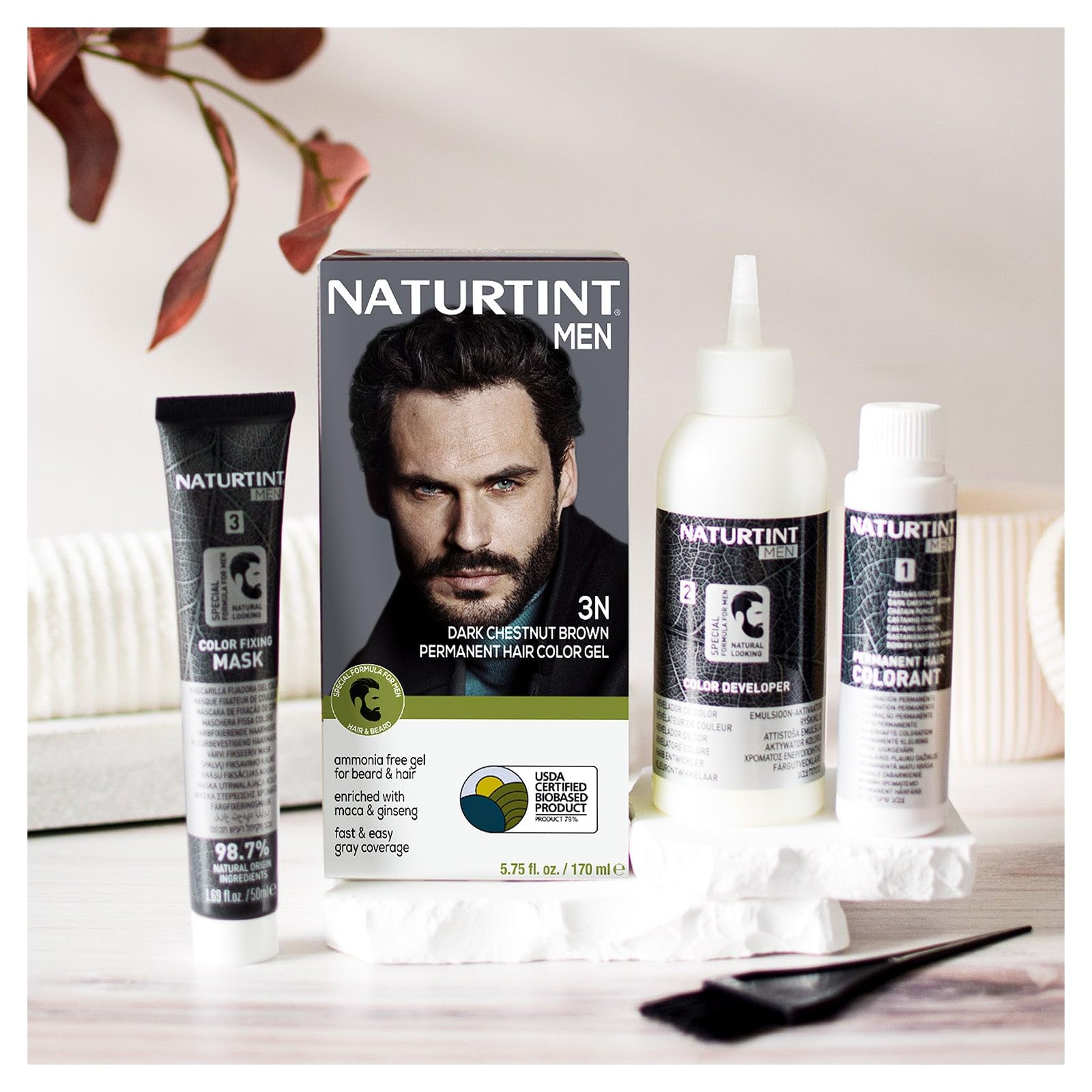Naturtint 3N brun châtaigne – cheveux affichant une couleur naturelle