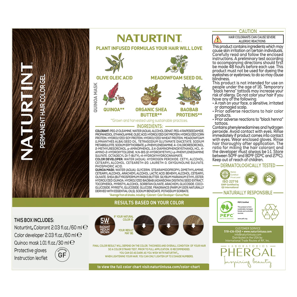 Nuance Brun Moyen Radiant de Naturtint pour une couleur équilibrée