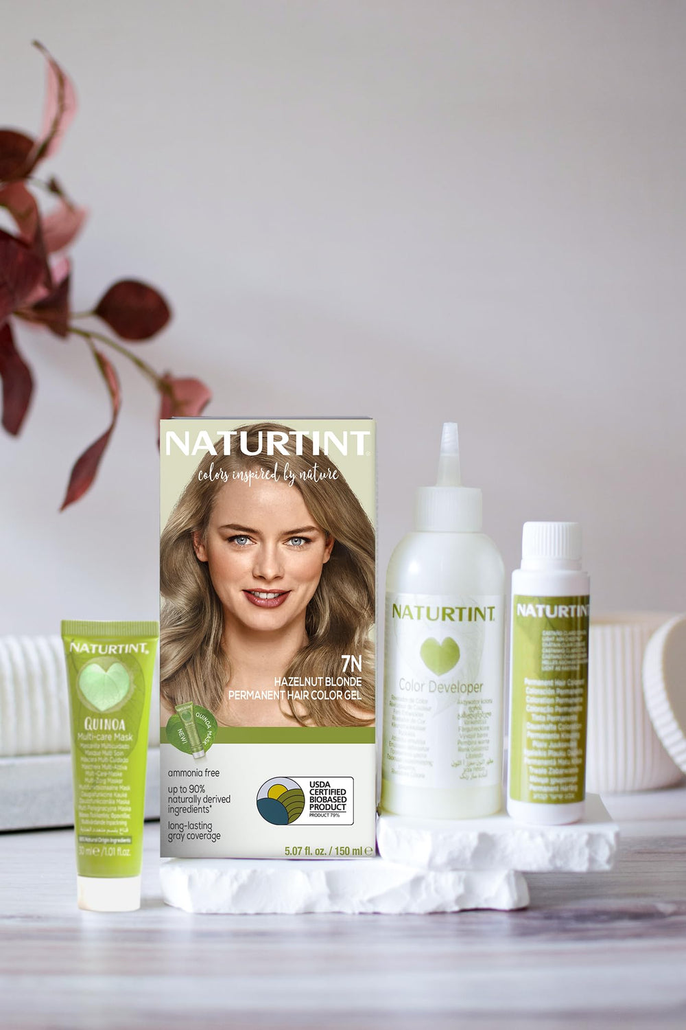 Naturtint 7N Noisette Blond, vegan et cruelty-free, respecte cheveux et éthique.