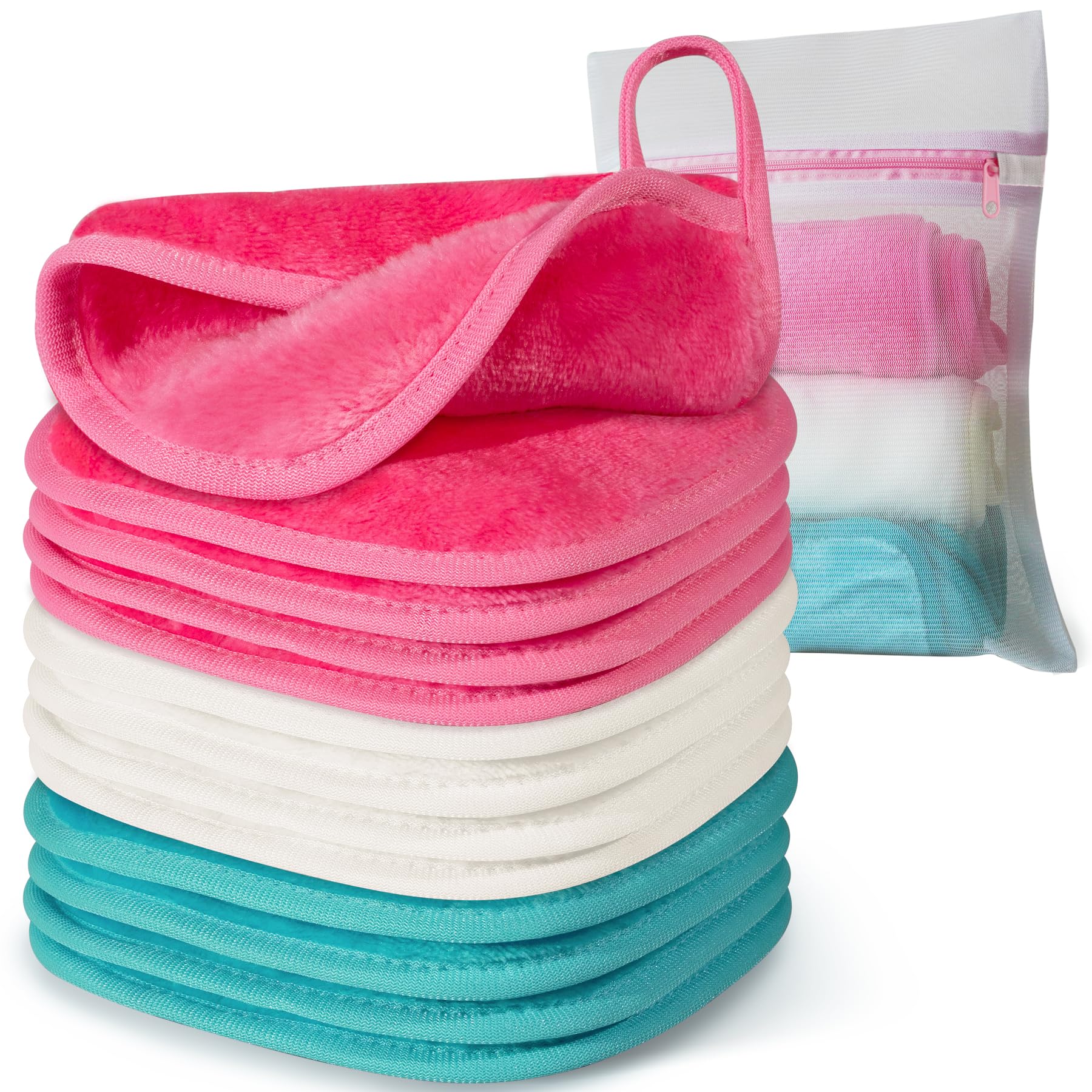 Natwag lingettes démaquillage microfibre 6x6, efficacité douce avec eau seulement.