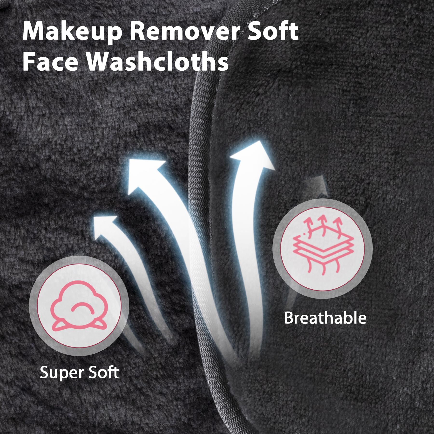 Lingettes réutilisables Natwag pour nettoyer le visage en douceur.