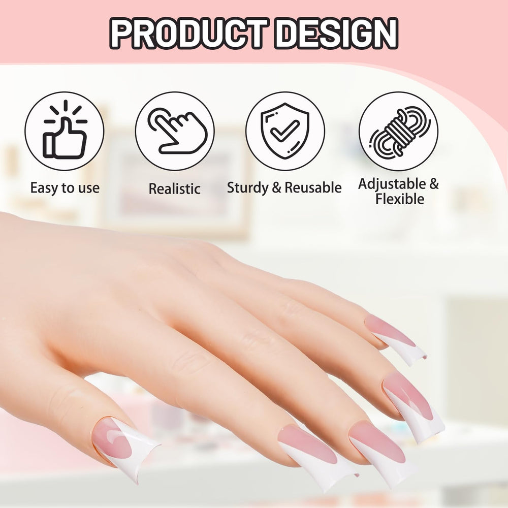 40 pointes d'ongles transparents Naughtology, pratique répétée pour les designs.