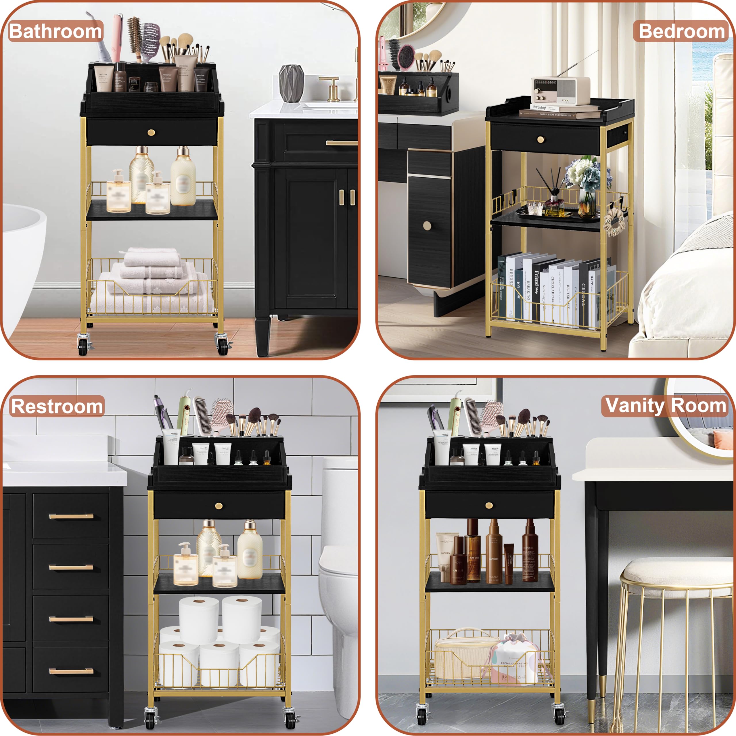 Scène dressing esthétique avec NauwaBarn, espace beauté optimisé.