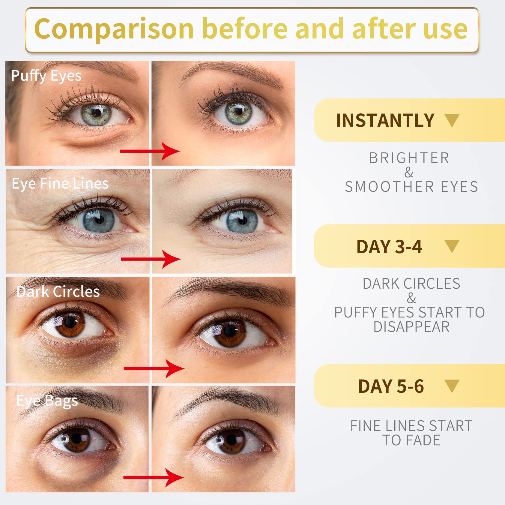 NAZANO Or 24K patches yeux application facile et rapide